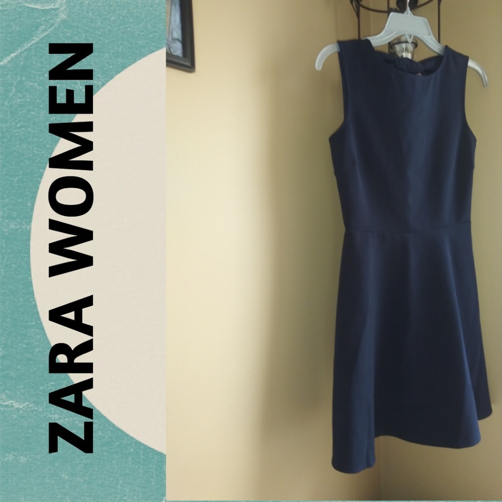 ZARA FIT AND FLARE DRESS WITH KNOTTED PANEL - Picture 4 of 8